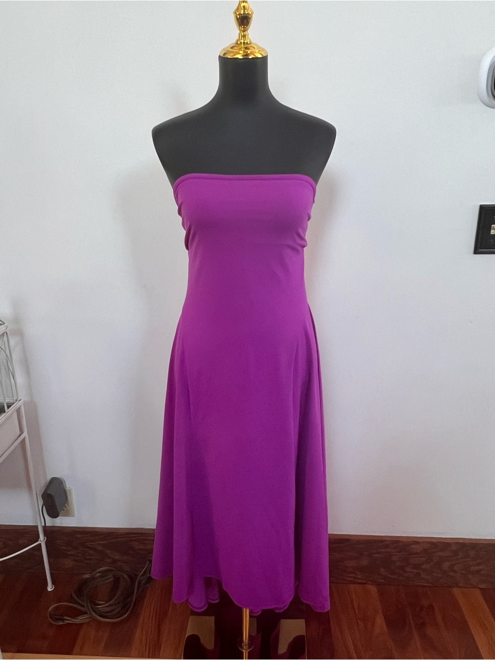 Susana Monaco Strapless Purple Midi Dress M